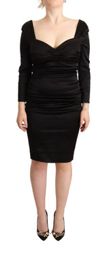 Roberto Cavalli Elegant Black Sweetheart Sheath Dress