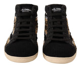 Dolce & Gabbana Beige High Top Fashion Sneakers