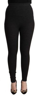 Dolce & Gabbana Elegant High-Waist Wool Tights Pants