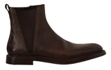 Dolce & Gabbana Elegant Brown Chelsea Formal Boots