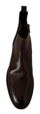 Dolce & Gabbana Elegant Brown Chelsea Formal Boots