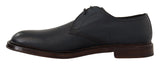 Dolce & Gabbana Elegant Blue Leather Lace-Up Dress Shoes