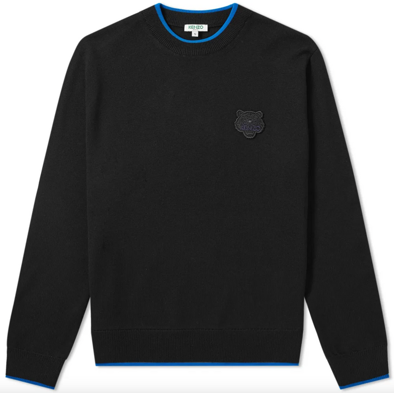 Kenzo Black Cotton Men Sweater