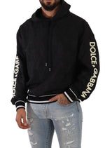 Dolce & Gabbana Elegant Black Logo Detailed Hooded Sweatshirt