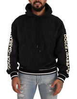 Dolce & Gabbana Elegant Black Logo Detailed Hooded Sweatshirt