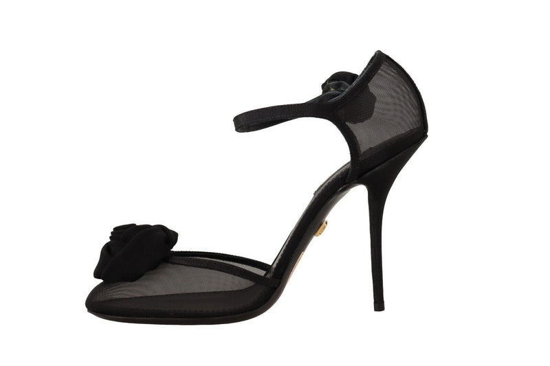 Dolce & Gabbana Elegant Black Mesh Heels Pumps