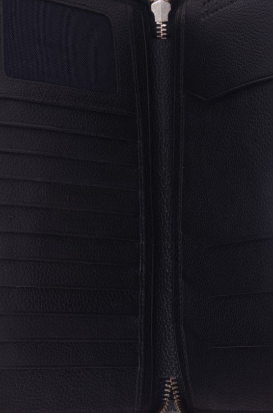 Bikkembergs Sleek Black Calfskin Document Holder