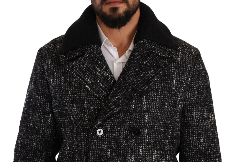 Dolce & Gabbana Chic Double Breasted Wool Blend Overcoat