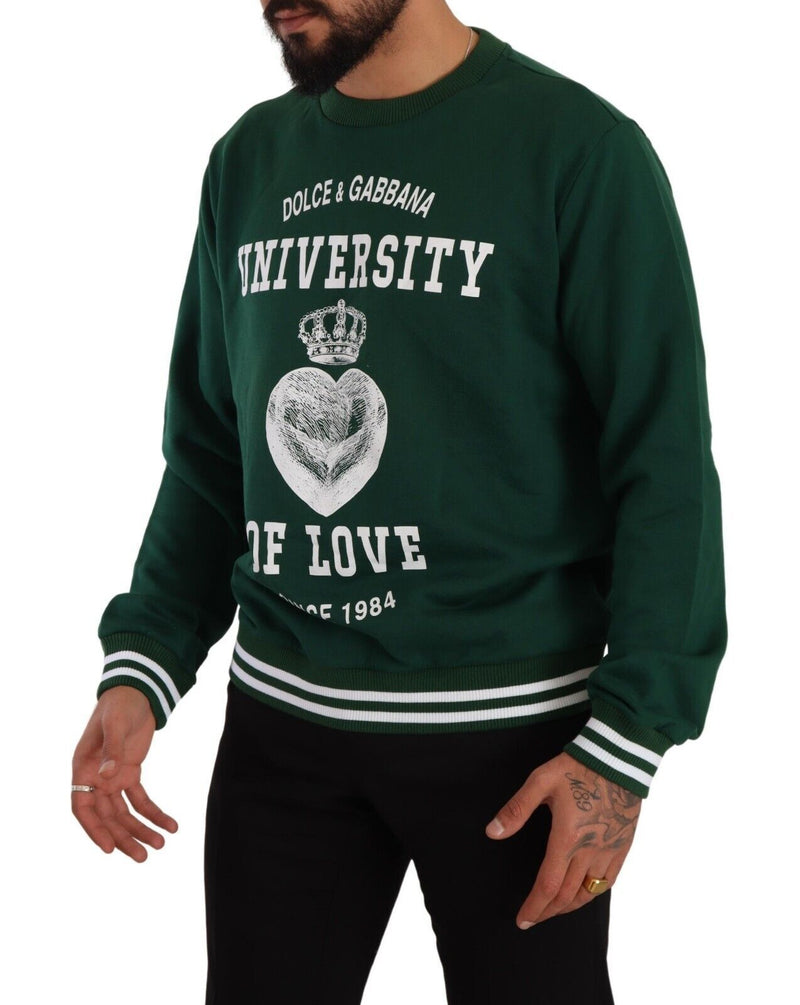 Dolce & Gabbana Elegant Green Cotton Pullover