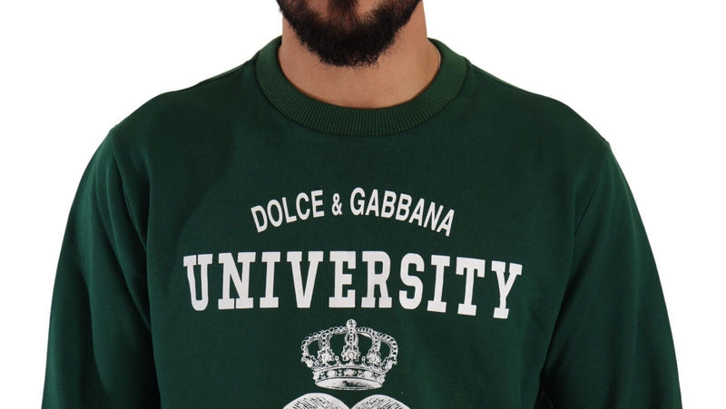 Dolce & Gabbana Elegant Green Cotton Pullover