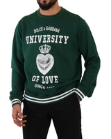 Dolce & Gabbana Elegant Green Cotton Pullover