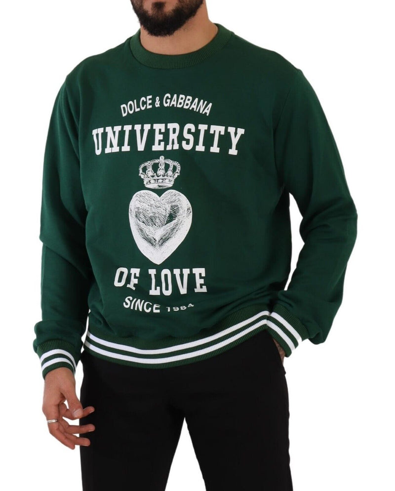 Dolce & Gabbana Elegant Green Cotton Pullover