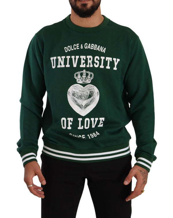 Dolce & Gabbana Elegant Green Cotton Pullover