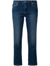 Love Moschino Chic Embellished Bootcut Cropped Jeans