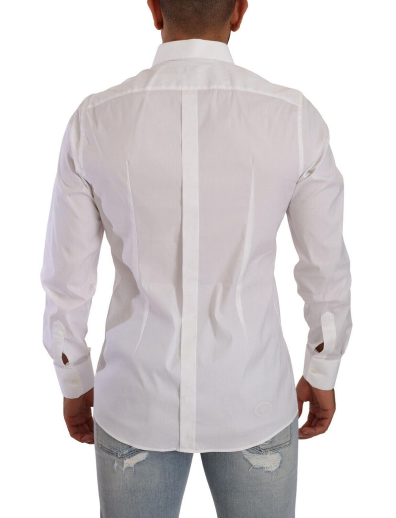 Dolce & Gabbana Elegant Slim Fit White Dress Shirt