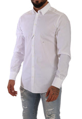 Dolce & Gabbana Elegant Slim Fit White Dress Shirt