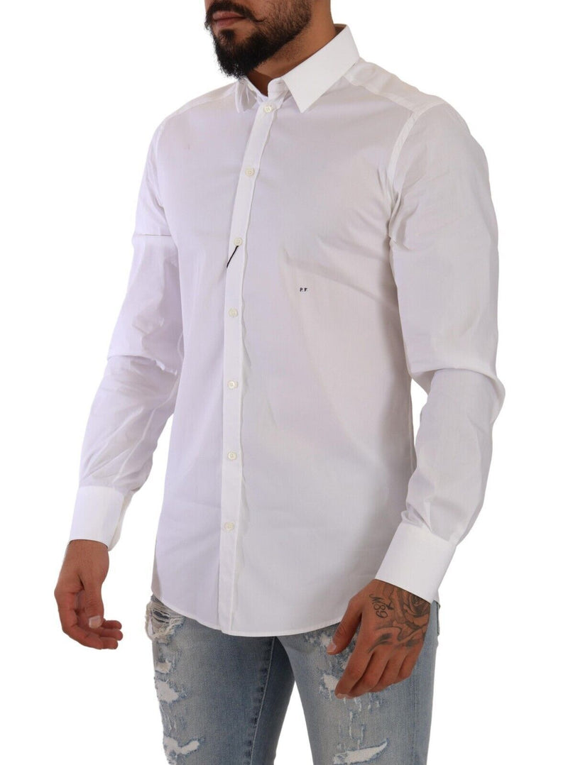 Dolce & Gabbana Elegant Slim Fit White Dress Shirt