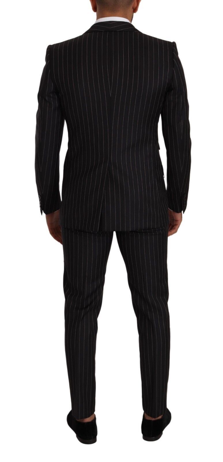 Dolce & Gabbana Sleek Striped Wool Three-Piece Suit