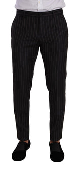 Dolce & Gabbana Sleek Striped Wool Three-Piece Suit