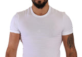 Dolce & Gabbana Elegant White Cotton Blend Round Neck Tee