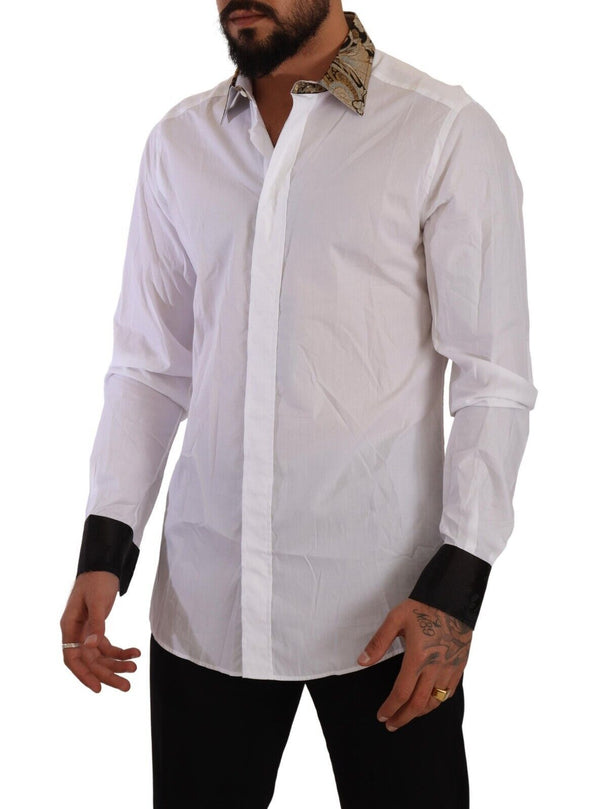 Dolce & Gabbana Elegant Gold Cotton Dress Shirt