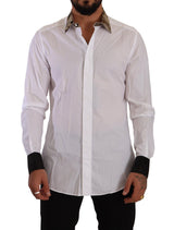 Dolce & Gabbana Elegant Gold Cotton Dress Shirt