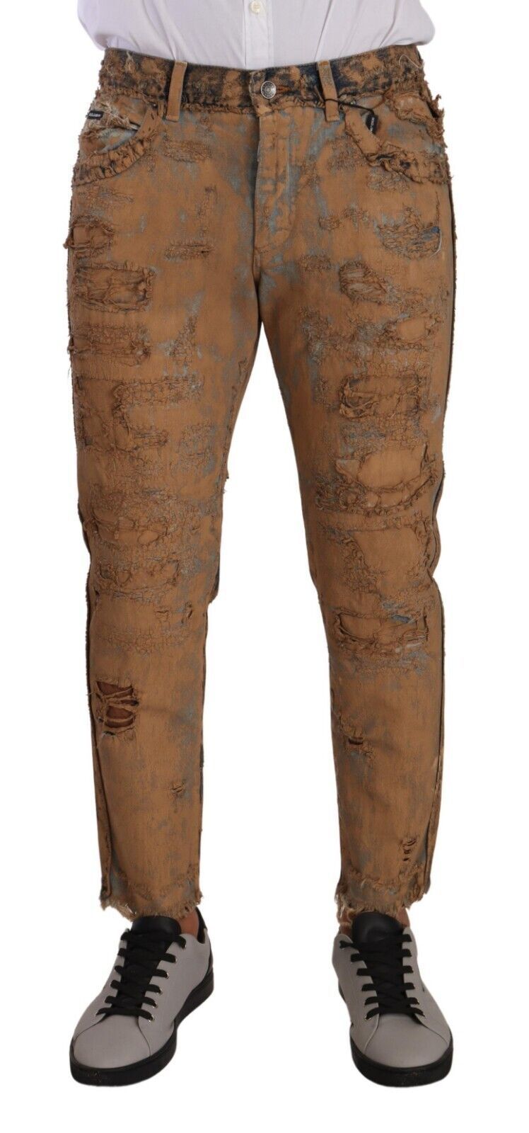 Dolce & Gabbana Authentic Distressed Denim Classic Trousers