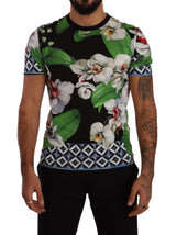 Dolce & Gabbana Elegant Floral Print Crewneck Tee