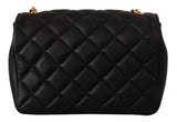 Versace Elegant Quilted Nappa Leather Shoulder Bag