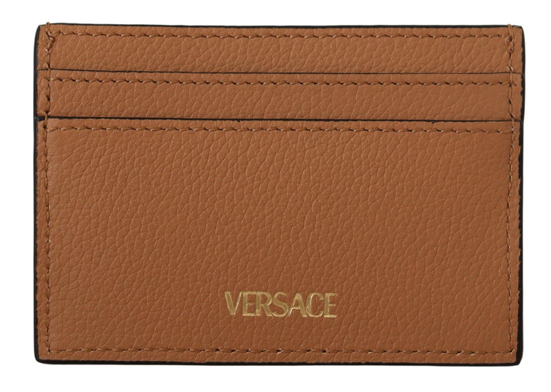 Versace Elegant Medusa Calf Leather Card Holder