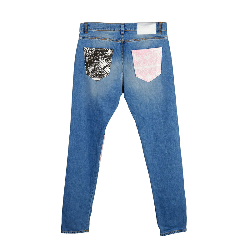 Comme Des Fuckdown Abstract Patchwork Men's Designer Jeans