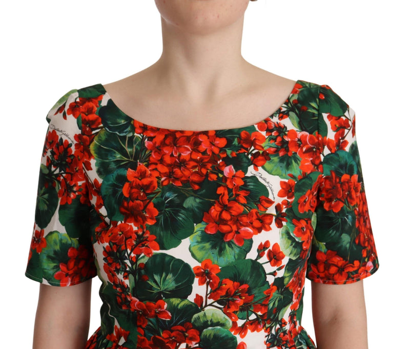 Dolce & Gabbana Floral Shift Short Sleeve Dress