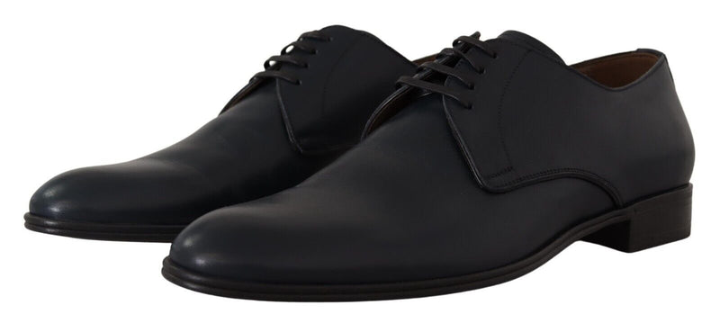 Dolce & Gabbana Elegant Navy Blue Derby Formal Shoes