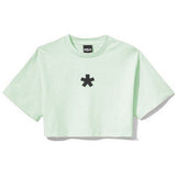 Comme Des Fuckdown Elegant Emerald Crew-Neck Tee for Women