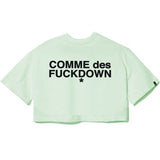 Comme Des Fuckdown Elegant Emerald Crew-Neck Tee for Women