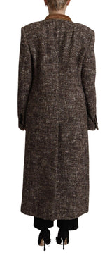 Dolce & Gabbana Elegant Brown Double-Breasted Trench Coat