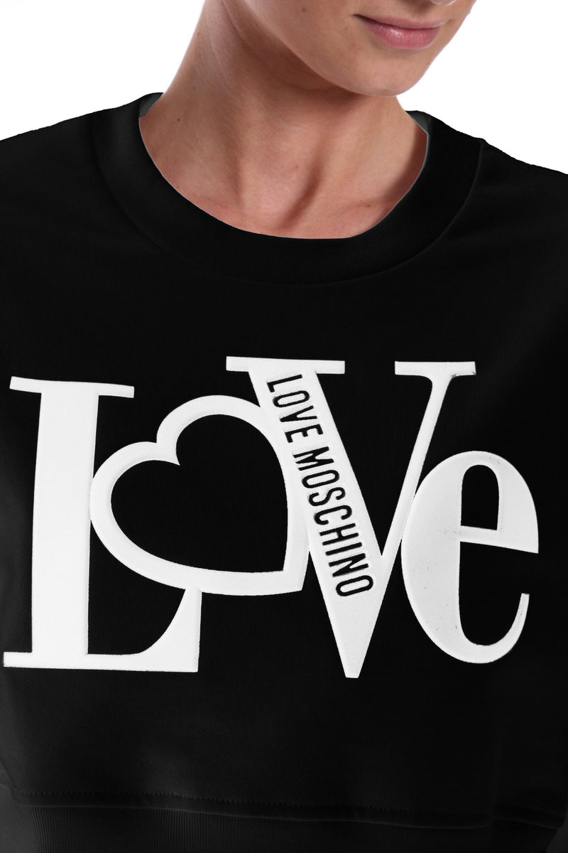 Love Moschino Black Cotton Women Sweatshirt