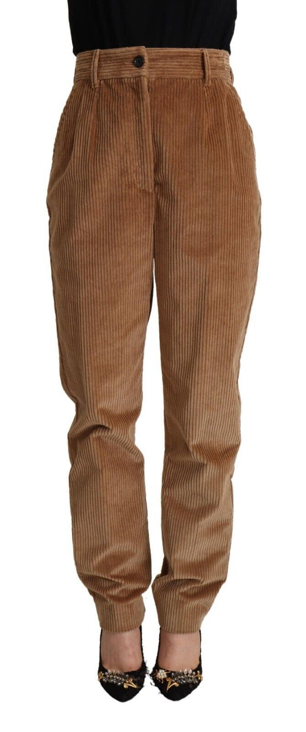 Dolce & Gabbana Chic High-Waisted Corduroy Skinny Pants