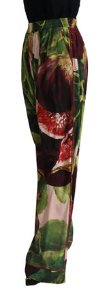 Dolce & Gabbana Elegant Wide Leg Figue Print Pants