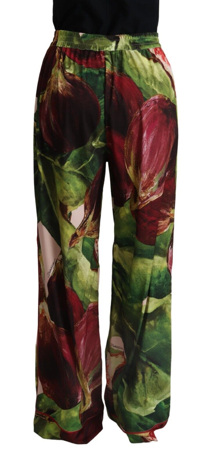 Dolce & Gabbana Elegant Wide Leg Figue Print Pants