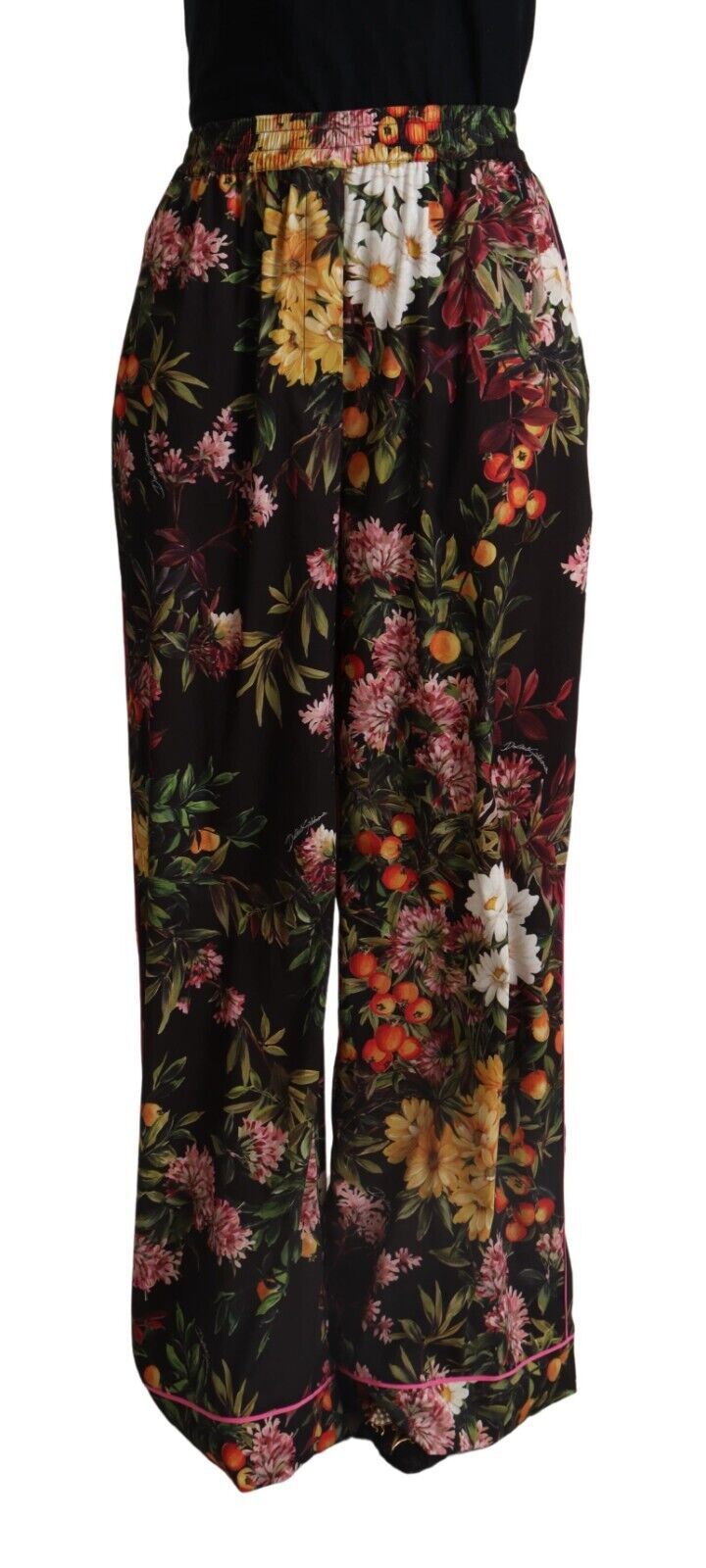 Dolce & Gabbana Elegant Floral Wide Leg Pants