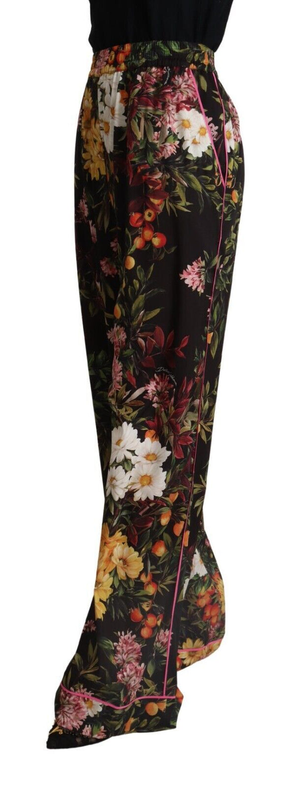 Dolce & Gabbana Elegant Floral Wide Leg Pants