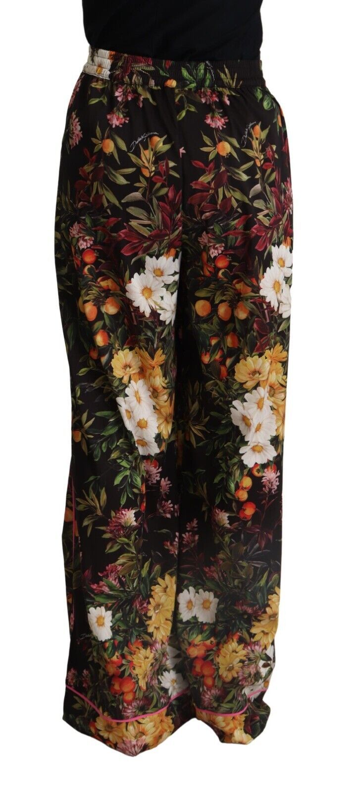 Dolce & Gabbana Elegant Floral Wide Leg Pants