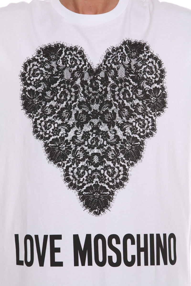 Love Moschino Chic Graphic Print Cotton T-Shirt Dress