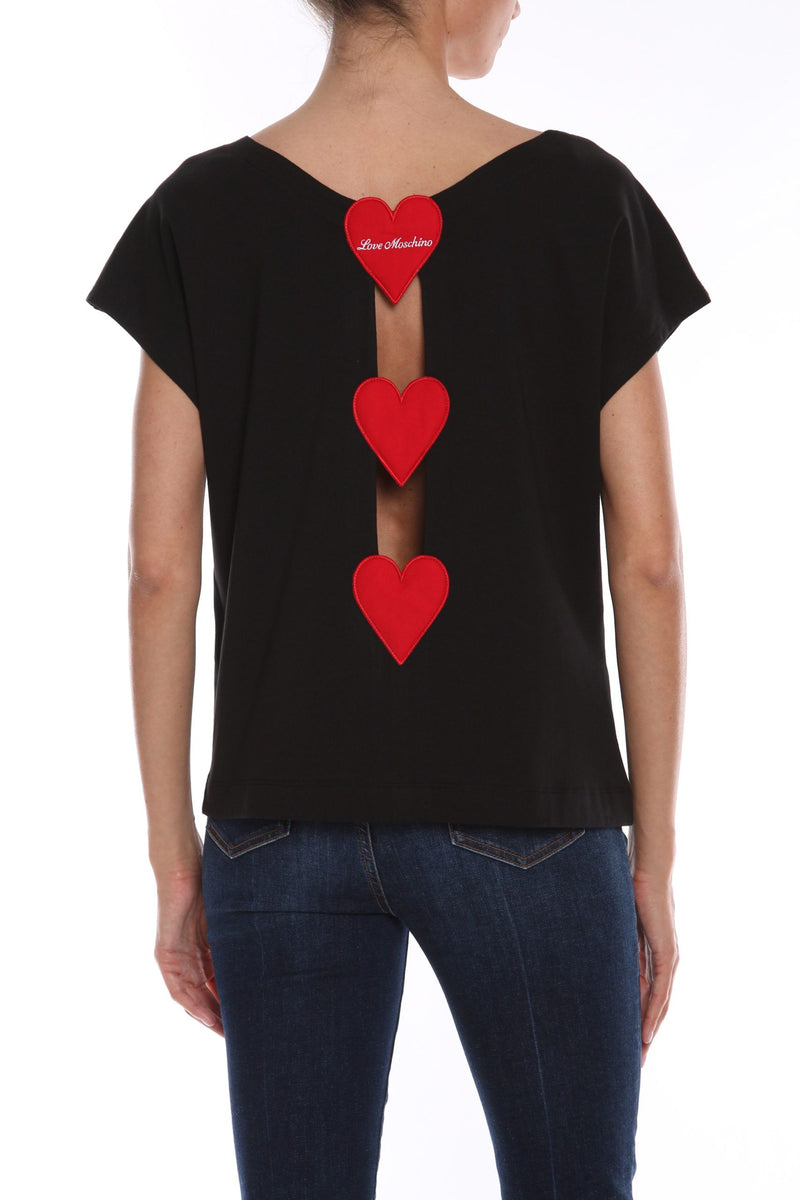 Love Moschino Black Cotton Women T-Shirt