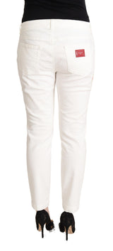 Dolce & Gabbana Elegant White Skinny Denim Jeans