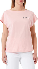 Love Moschino Chic Pink Logo Tee with Back Heart Details