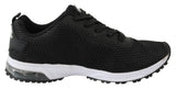 Plein Sport Black Polyester Gretel Sneakers Shoes