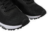 Plein Sport Black Polyester Gretel Sneakers Shoes