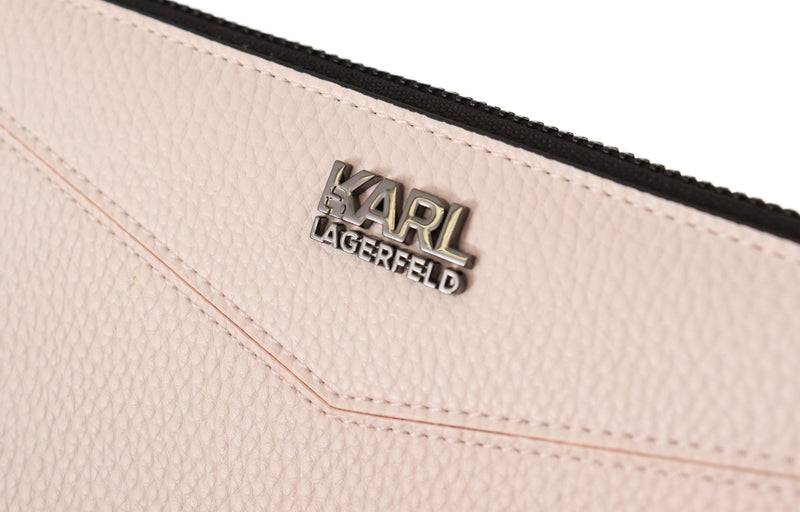 Karl Lagerfeld Elegant Mauve Leather Wallet - Secure & Stylish